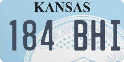 KS license plate 184BHI