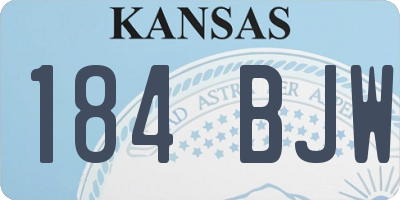 KS license plate 184BJW
