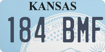 KS license plate 184BMF