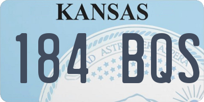 KS license plate 184BQS