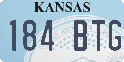 KS license plate 184BTG