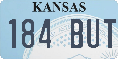 KS license plate 184BUT