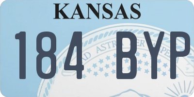 KS license plate 184BYP