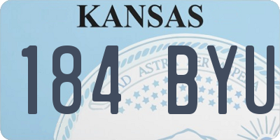KS license plate 184BYU