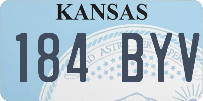 KS license plate 184BYV