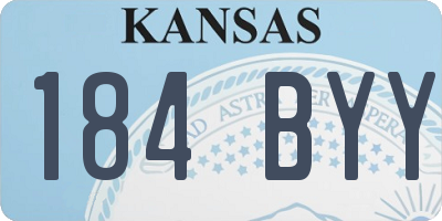 KS license plate 184BYY
