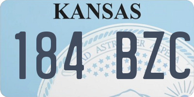 KS license plate 184BZC