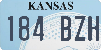KS license plate 184BZH