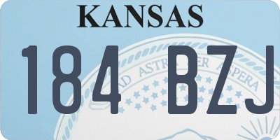 KS license plate 184BZJ