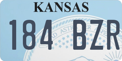KS license plate 184BZR