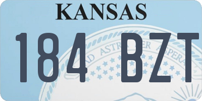 KS license plate 184BZT
