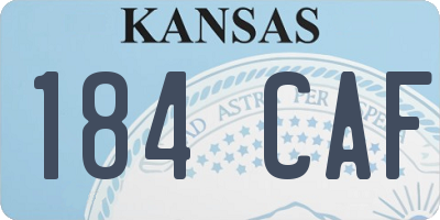 KS license plate 184CAF