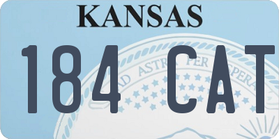 KS license plate 184CAT
