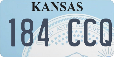 KS license plate 184CCQ