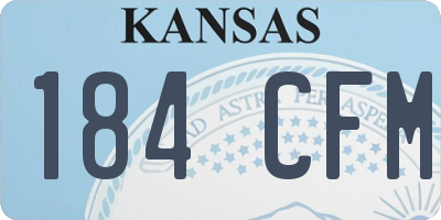 KS license plate 184CFM