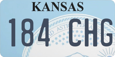 KS license plate 184CHG