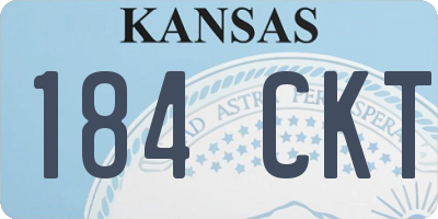 KS license plate 184CKT