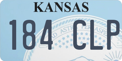 KS license plate 184CLP