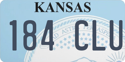 KS license plate 184CLU
