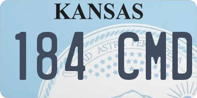 KS license plate 184CMD