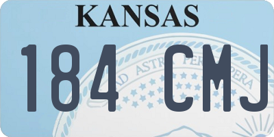 KS license plate 184CMJ