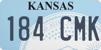 KS license plate 184CMK