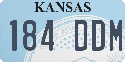 KS license plate 184DDM