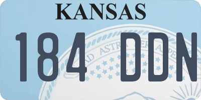 KS license plate 184DDN