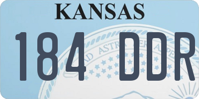 KS license plate 184DDR
