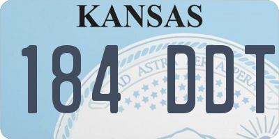 KS license plate 184DDT
