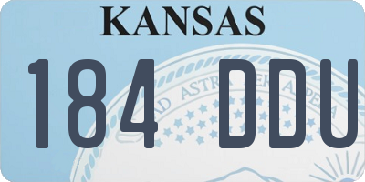 KS license plate 184DDU