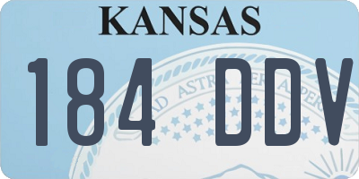 KS license plate 184DDV