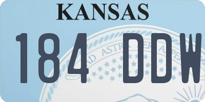 KS license plate 184DDW