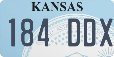 KS license plate 184DDX