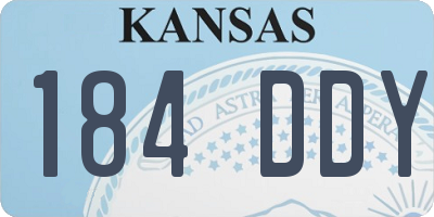 KS license plate 184DDY