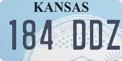KS license plate 184DDZ