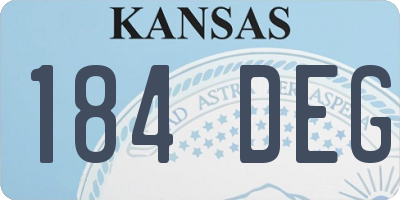 KS license plate 184DEG