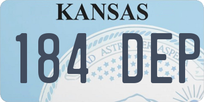 KS license plate 184DEP