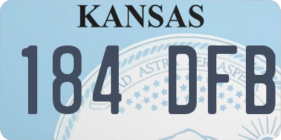 KS license plate 184DFB