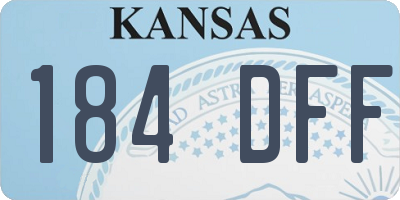 KS license plate 184DFF