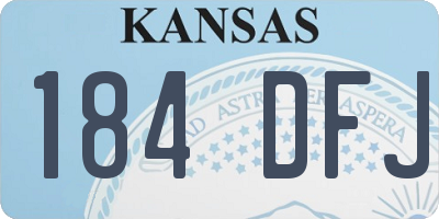 KS license plate 184DFJ