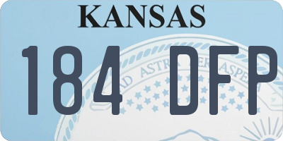 KS license plate 184DFP