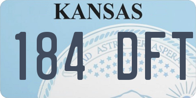 KS license plate 184DFT