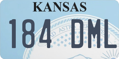 KS license plate 184DML