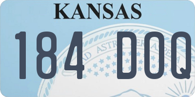 KS license plate 184DOQ