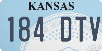 KS license plate 184DTV