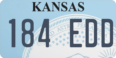KS license plate 184EDD