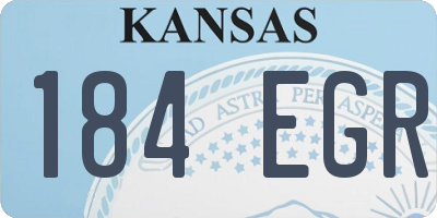 KS license plate 184EGR