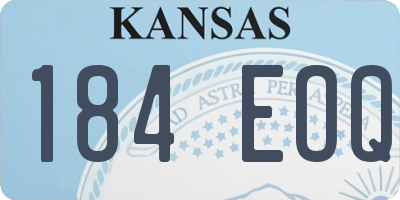 KS license plate 184EOQ