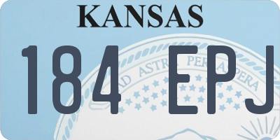 KS license plate 184EPJ